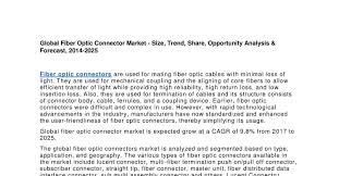 Fiber Optic Connector Market Study Share Size Type Chart
