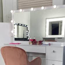 White Makeup Vanity With Mirror