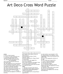 art deco cross word puzzle wordmint