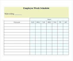 Free Work Schedule Template Planner Weekly Monthly 2017 Employee