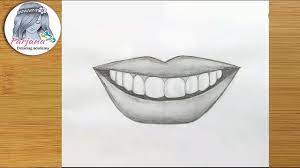 to draw smile lips