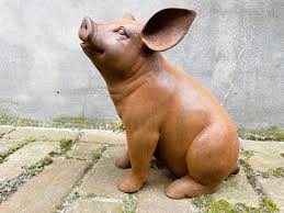 Cast Iron Pig Cast Iron Garden Statues