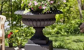 Bronze And Cast Iron Garden Urns