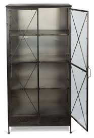 metal and glass bookcase black with