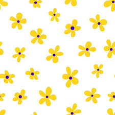 yellow flower pattern vector art icons