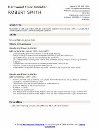 hardwood floor installer resume sles