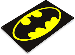 batman logo tin metal sign cartoon hero