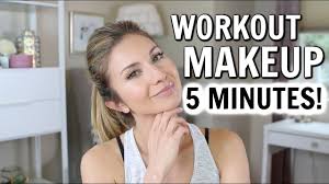quick 5 makeup for a workout mostly