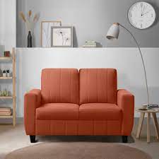 sofa bae 2 seater orange color