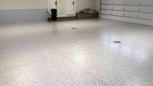 grey with flakes garage floor epoxy