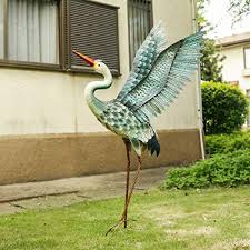 Large Crane Outdoor Sculpture Bird Yard