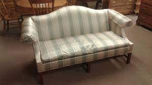 42 length x 36 tall x 20 wide. Ethan Allen Camelback Sofa Delmarva Furniture Consignment