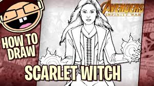 Scarlet witch coloring pages for kids. How To Draw Scarlet Witch Marvel Cinematic Universe Narrated Easy Step By Step Tutorial Youtube