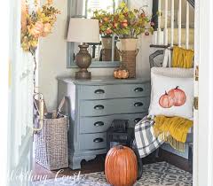 a beautiful fall foyer to welcome