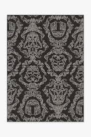 dark side damask charcoal rug