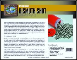 Downloadable Brochure Bismuth Shot Reloading