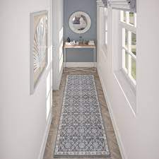 modern gray runner rugs for hallway