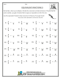 These worksheets are pdf files. Equivalent Fractions Worksheet Equivalent Fractions Fractions Worksheets Math Fractions