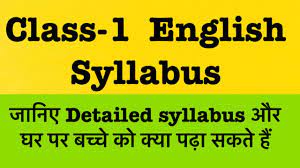 syllabus for cl 1 english grade 1