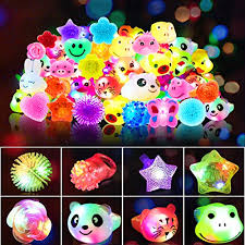 Led Glow Party Favors For Kids 50pc Light Up Glow In The Dark Party Supplies 32 Finger Lights 13 Glow Rings 5 Led Glasses Bulk Halloween Prizes Today Only Amazon Deal