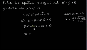 Simultaneous Equations One Linear And