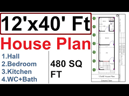 12x40 Small House Plan 480 Sq Ft