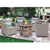 Buy now on sam's club. Amazon Com Member S Mark Agio Heritage 5 Piece Outdoor Fire Pit Chat Set With Sunbrella Fabric Patio Lawn Garden