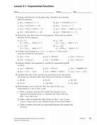 8 8 Skills Practice Using Exponential