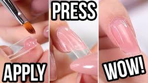 easy polygel nails using dual forms
