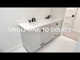 how to install a double sink vanity