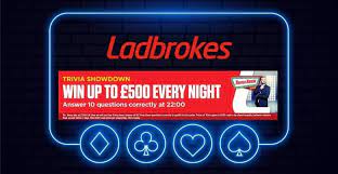 Oct 04, 2019 · trivia question #2: Ladbrokes Offers Trivia Showdown To Help You Win 500 Every Day