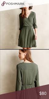 Anthropologie Maeve Dress Beautiful Army Green Dress From