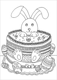 Lapin de Pâques - Coloriages de Pâques (Oeufs de Pâques, Lapins,  Cloches...) pour enfants