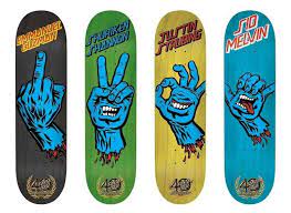 Anyone who grew up in the 80's will have santa cruz graphics and videos lodged firmly in their brain. Santa Cruz Skateboard Deck Art Skateboard Design Skateboard Art Design