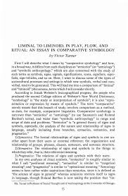 liminal to liminoid in play flow and ritual an essay in liminal to liminoid in play flow and ritual an essay in comparative symbology by victor turner