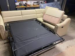 flexsteel rv l shaped couch with bed