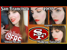 san francisco 49ers inspired makeup