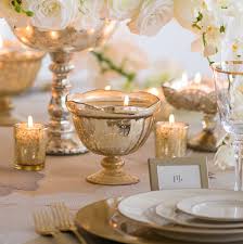 Gold Mercury Glass Containers Wedding