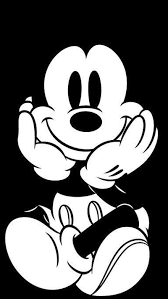 mickey black mouse white hd phone