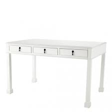 This writing desk includes a pencil drawer, spacious top, and stands on. Casa Padrino Luxury Writing Desk White High Gloss Piano Lacquer Luxury Hotel Furniture