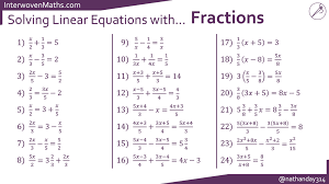 Solving Linear Equations With Fractions