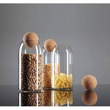 Ball Cork Lead Free Glass Jar With Lid