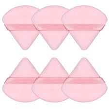 suuchh 6 pieces powder puff face soft triangle powder makeup puffs for loose powder mineral powder body powder velour cosmetic foundation sponges beauty