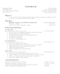 College Application Resume Objective Statement Example Of Good
