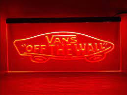 vans off the wall led neon light sign