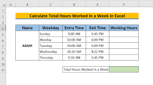 how to calculate total hours worked in