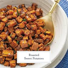 crispy roasted sweet potatoes savory