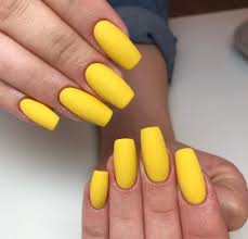 Next we have another simple bright and stylish idea. Yellow Acrylic Nails Top 21 Design Ideas Inspiration All Nail Art