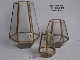 Geometric Metal And Glass Terrarium In