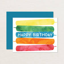 Printable Birthday Card Colorful Rainbow Birthday Candles Kids